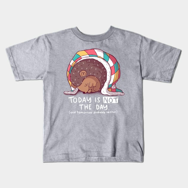 Sleepy Hedgehog Kids T-Shirt by TaylorRoss1